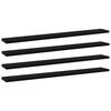vidaXL Estantes para estanter&iacute;a 4 uds contrachapada negro 80x10x1,5 cm