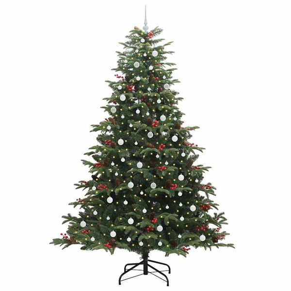 vidaXL Árbol de Navidad artificial Verde 240 cm PVC, Metal y Plástico