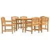 vidaXL Juego de comedor de jard&iacute;n 7 piezas madera maciza de teca
