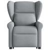 vidaXL Sillón de masaje eléctrico reclinable elevable tela gris claro