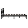 vidaXL Estructura de cama de madera maciza negro 150x200 cm