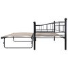 vidaXL Estructura de cama de acero negra 180x200/90x200 cm