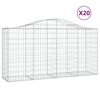 vidaXL Cestas de gaviones 20 uds forma de arco hierro 200x50x100/120cm