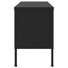vidaXL Mueble para TV de acero negro 105x35x50 cm
