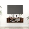 vidaXL Mueble de TV colgante madera roble ahumado 100x30x26,5 cm