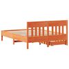 vidaXL Estructura de cama sin colch&oacute;n madera maciza marr&oacute;n 135x190 cm
