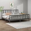 vidaXL Estructura de cama de madera maciza de pino gris 200x200 cm