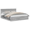 vidaXL Estructura de cama Gris Sonoma 180 x 200 cm Madera Ingenieril