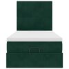vidaXL Estructura de cama otomana colchones terciopelo verde oscuro