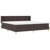 vidaXL Cama tipo Box Spring Marr&oacute;n Oscuro 200 x 200 cm tela