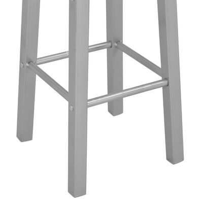 vidaXL Set mesa y sillas altas de cocina 3 piezas madera y acero