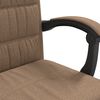 vidaXL Silla de oficina reclinable de tela marrón