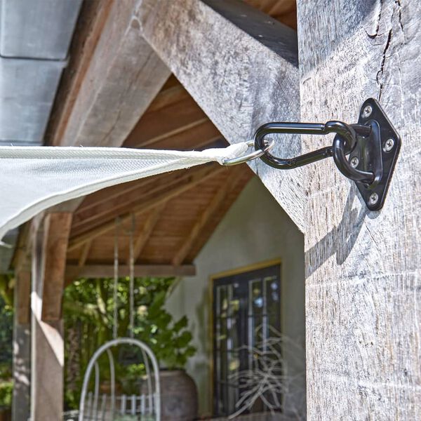Livin'outdoor Fijaciones para toldo cuadrado negro