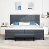 vidaXL Cama tipo Box Spring Gris oscuro 200 x 200 cm Terciopelo