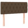 vidaXL Cama box spring con colch&oacute;n tela marr&oacute;n oscuro 120x190 cm