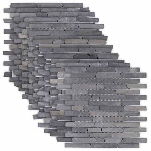 vidaXL Baldosas de Mosaico Gris 30 x 30 cm M&aacute;rmol