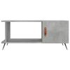 vidaXL Mesa de centro madera contrachapada gris hormig&oacute;n 90x50x40 cm