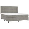 vidaXL Cama box spring con colch&oacute;n terciopelo gris claro 180x200 cm