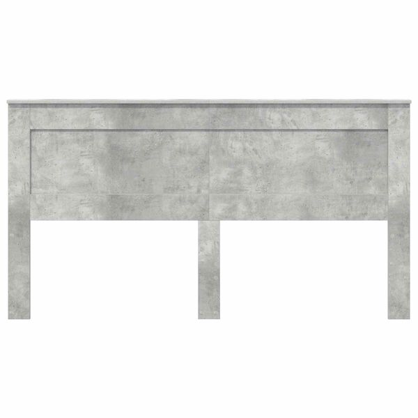 vidaXL Cabecero con cabecera Gris Concreto 200 cm Madera contrachapada