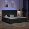vidaXL Cama con almacenamiento y LED Gris oscuro 200 x 200 cm