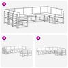 vidaXL Conjunto de sof&aacute;s de exterior 9 pcs Gris Natural y Claro