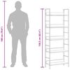 vidaXL Estanter&iacute;a 5 niveles madera ingenier&iacute;a blanco 60x27,6x158,5 cm