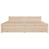 vidaXL Estructura de cama sin colch&oacute;n madera maciza 140x200 cm