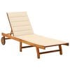 vidaXL Tumbona de jard&iacute;n con coj&iacute;n madera maciza de acacia