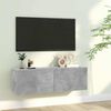 vidaXL Mueble para TV madera contrachapada gris hormigón 100x30x30 cm
