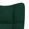 vidaXL Sill&oacute;n de relax de terciopelo verde oscuro