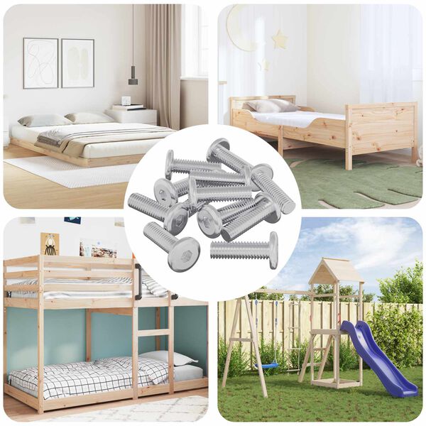 vidaXL Tornillo 12 pcs Plateado 8 x 25 mm Acero