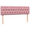 vidaXL Cama box spring con colch&oacute;n y LED terciopelo rosa 160x210 cm