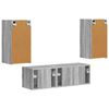 vidaXL Conjunto de mueble para TV de pared 4 pcs Gris Sonoma