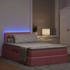vidaXL Cama con almacenamiento y LED Rosa 120 x 200 cm Terciopelo