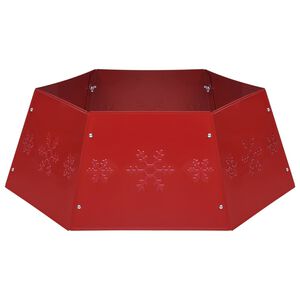 vidaXL Falda del &aacute;rbol de Navidad roja &Oslash;68x25 cm