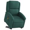 vidaXL Sill&oacute;n masaje el&eacute;ctrico reclinable elevable tela verde oscuro