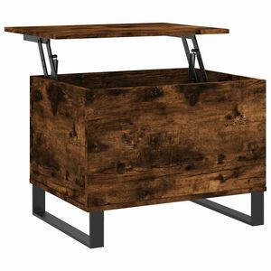 vidaXL Mesa de centro madera contrachapada roble ahumado 60x44,5x45 cm