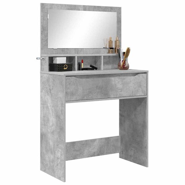 vidaXL Mesas de tocador de dormitorio Gris Concreto 80 x 39,6 x 135 cm