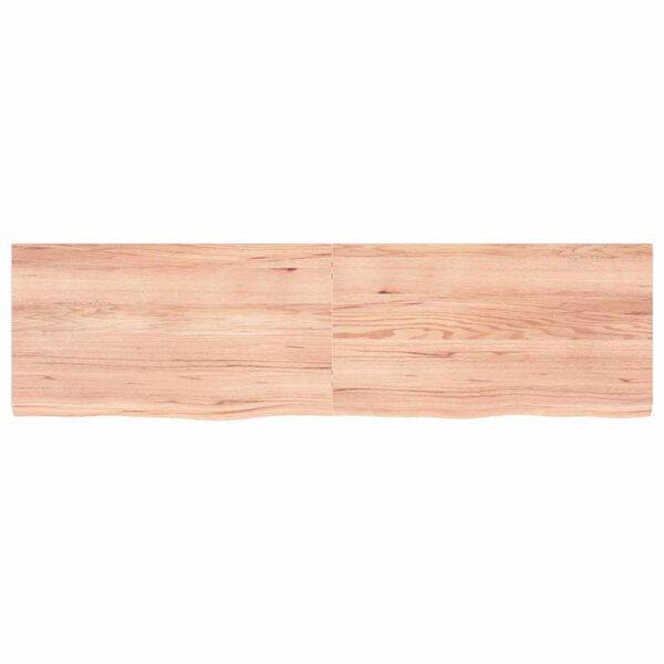 vidaXL Tablero mesa madera roble tratada marrón claro 180x50x(2-4) cm