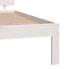 vidaXL Estructura de cama doble sin colch&oacute;n blanco 180x200 cm
