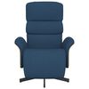 vidaXL Sill&oacute;n reclinable con reposapi&eacute;s tela azul