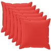 vidaXL Funda de almohada 6 uds. HOUTEN Rojo 50 x 50 cm Poli&eacute;ster