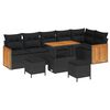 vidaXL Conjunto de sof&aacute;s de jard&iacute;n 11 pcs Negro rat&aacute;n sint&eacute;tico