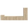 vidaXL Conjunto de mueble de TV Montaje en la pared 3 pcs Roble Sonoma