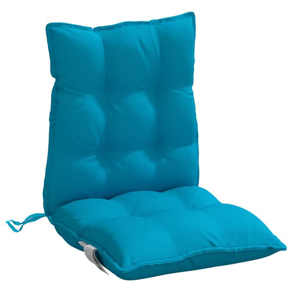 vidaXL Cojines para silla respaldo bajo 2 uds tela Oxford azul claro