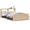 vidaXL Estructura de cama con cabecero madera maciza pino 120x190 cm