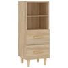 vidaXL Aparador madera contrachapada color roble Sonoma 34,5x34x90 cm