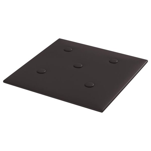 vidaXL Paneles de pared 12 pcs Negro 30 x 30 cm Cuero sint&eacute;tico