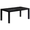 vidaXL Mesa de comedor de madera maciza de mango negra 180x90x76 cm