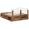 vidaXL Estructura de cama con cabecera Madera vieja 150 x 200 cm
